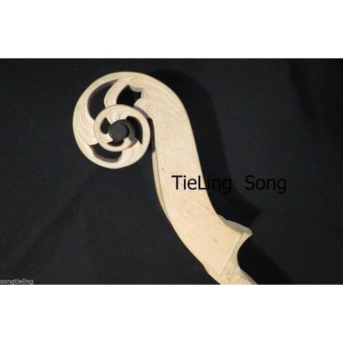 Good unfinished 4/4 Emptied upright double bass maple neck #6390