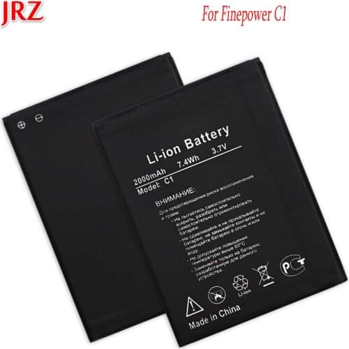 JRZ 3.7V 2000mAh High Quality Battery For Finepower C1 phone Replacement Batteries Bateria For Finepower C1