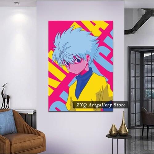 Killua Zoldyck Pop Art Hunter x Hunter Poster And Prints Anime Canvas Painting Decor Wall Art Prints Modular Unique Pictures