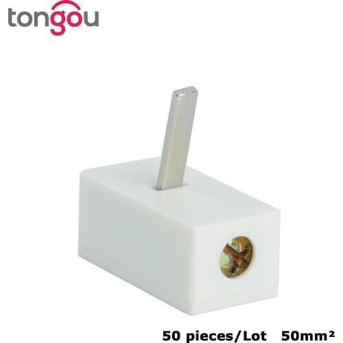 50 pieces/Lot 50mm² Terminals for Busbar Circuit Breaker Distribution Box Electrical Wire Connector TONGOU