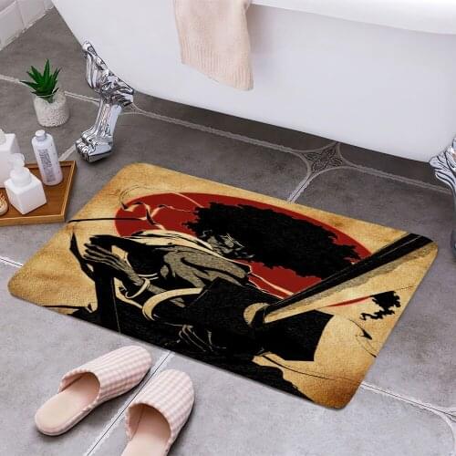 Anime Afro Samurai 3D Print Doormats Rectangle Non-Slip DoorMat Bedroom Kitchen Entrance Print Door rugs Dropshipping