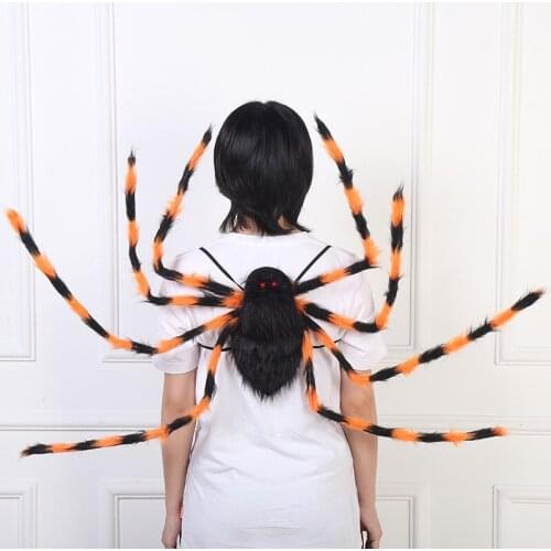 Creative Halloween Spider Bag Treat or Trick Animal Spiders Fancy Dress Party Performance Props Black Boys Girl Big Backpack