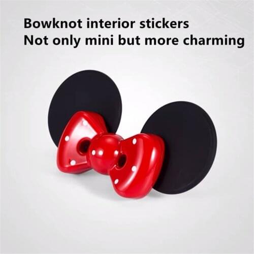 Mouse mini ornaments car interior decoration supplies dashboard tachometer center console bowknot Minnie Mickey