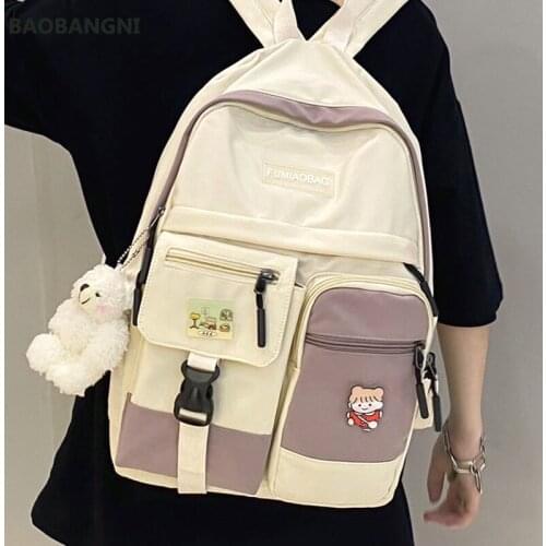 Fashion Female Women Like Backpack For Teenage Girl Kawaii Travel Rucksack Waterproof Nylon Simple School Bag Mochilas