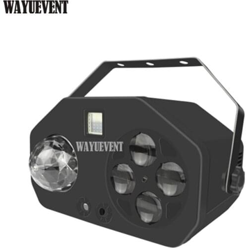 2018 New LED 4 in 1 Laser flash Gobo Strobe butterfly derby light DMX512 Disco Club Party Home entertainment stage light effect