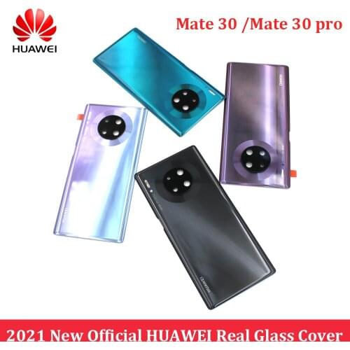 Original Huawei Mate 30 Battery Back 3D Glass Cover Rear Door Housing Panel With Camera Lens For Huawei Mate30 Pro Battery Cover