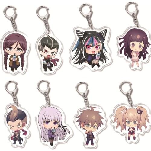Danganronpa Monokuma Naegi Makoto Kirigiri Kyouko Monomi Acrylic Pendant Keychain Figure Toy Gifts Cosplay