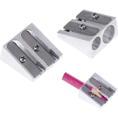 2pcs/set 2 Holes Cosmetic Pencil Sharpener For Eyebrow Lip Liner Eyeliner Pencil School Office Supply Gift