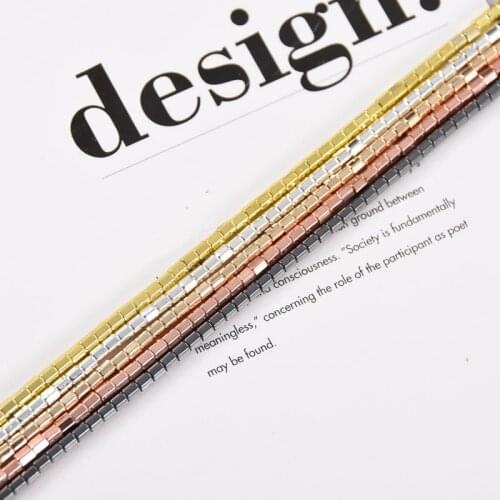 Hexagon Geometry Cylindrical Hematite Beads 3*3mm Natural Stone Loose Spacer Bead for DIY Jewelry Bracelet Making