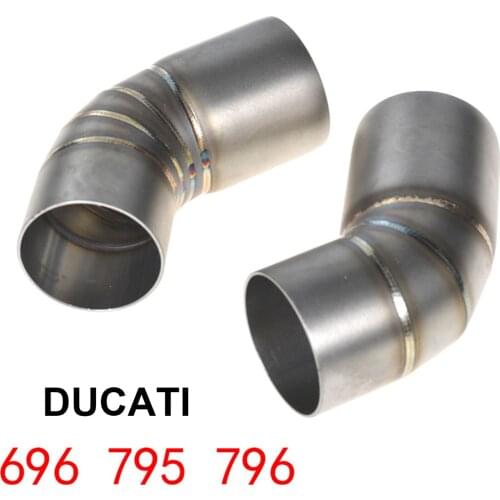 Motorcycle Exhaust middle pipe stainless steel Muffler link pipe section adapter pipe for DUCATI 696 796 795 1100EVO Slip-On