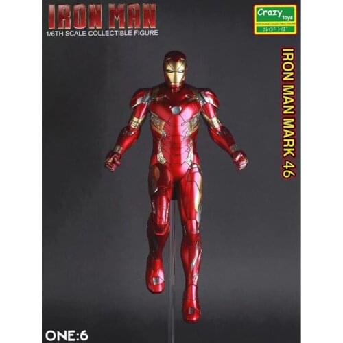 Crazy Toys Marvel The Avengers 1/6th MARK46 Iron Man Action Figure Toys