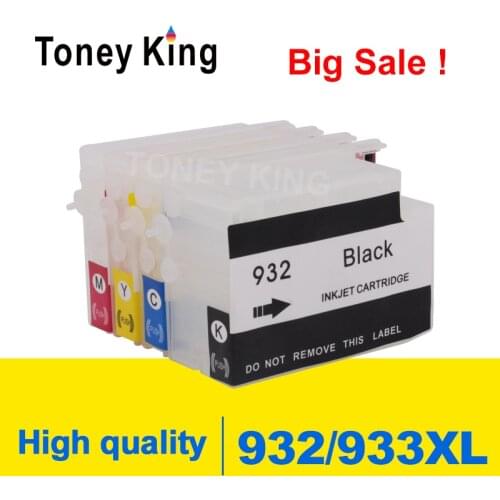Toney King Refill Ink Cartridge For HP 932 For HP 932XL For HP 933 For HP 933XL Officejet 6100 6600 6700 7110 7610 7612 Printer