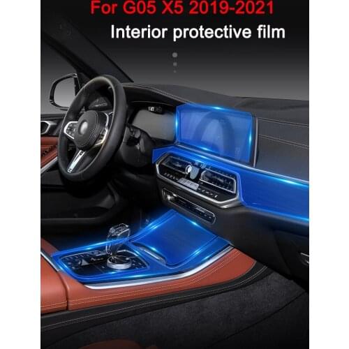 TPU Self Healing Car Interior Screen Protector Central Console Navigation Gear Protective Film Sticker For BMW X5 G05 2019