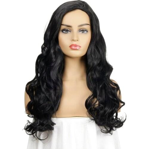 Body Wave Wig Black Wig for White/Black Women Hair Wigs Heat Resistant Synthetic Wig Natural Fake Hair Romance Style
