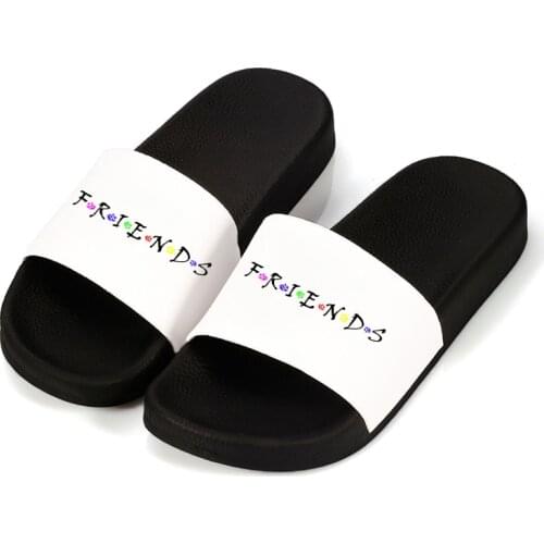 Woman Slipper Letters Friends Home Flip Flops friends tv show Graphic Women Slippers Summer Women Sandals Fashion Shoes