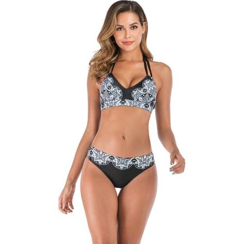 Manufacture Printed Push Up Bikini Women Swimwear Two Piece Plus Size