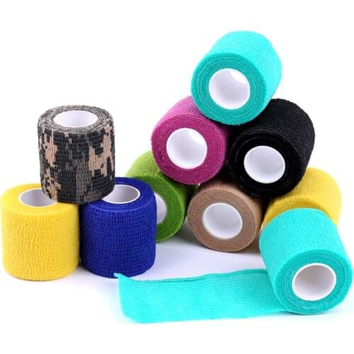 Disposable Self Adhesive Elastic Bandage for Handle with Tube Tightening of Tattoo Accessories Random Color 5 cm X 4.5 m 1 Piece