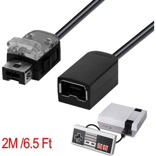 2m/6.5FT Gamepad Extension Cable Cord For Wii Handle Extended Cable For Nintendo Classic Mini NES Console Controller