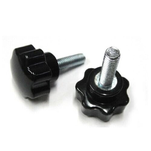 5 pieces M6 x 15mm Male Thread Star Shaped Head Clamping Screw Knob for industry equipment