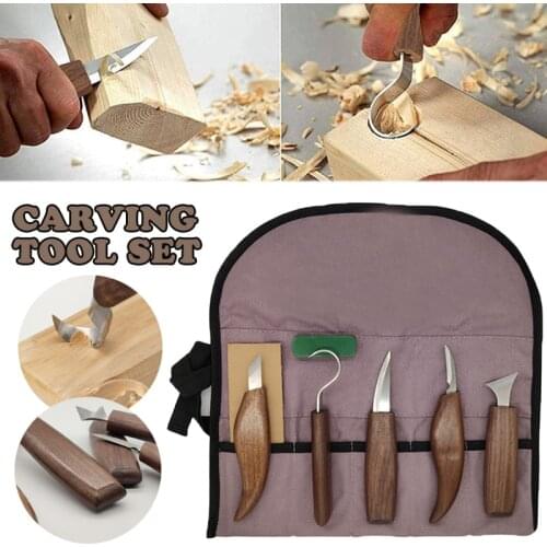 8Pcs Wood Carving Knife Chisel Woodworking Cutter High Quality Hand Tool Peelers Set Peeling Sculptural Spoon Carving Cutter