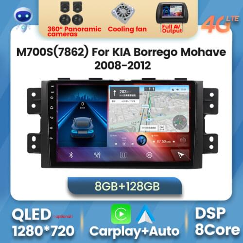 HD 4G LTE Android 10 6+128G Car Radio Multimedia GPSPlayer for Kia Borrego Mohave 2008-2012 Stereo IPS screen carplay 5GHz WIFI