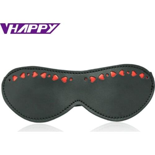 Black Sex Products Sex Fetish Eye Mask Sex Blindfold Soft Leather Masquerade Leather Mask Sex Toys for Couples VP-EM008014A