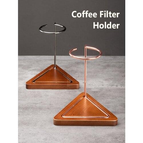 Wood Base Hand Coffee Filter Holder Adjustable Cup Holder Hand Coffee Filter Dripper Pot Rack Holder Stand Coffee Accessory