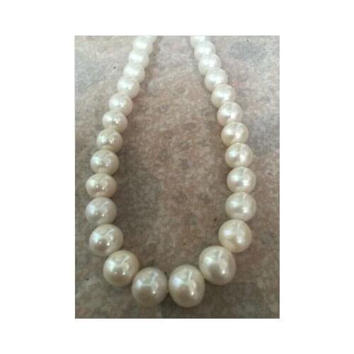 Classic AAA12mm south sea white round pearl necklace 18inch>Selling jewerly free shipping