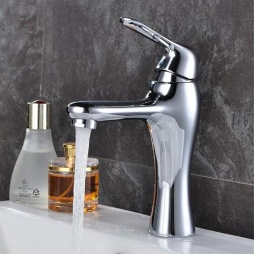 Brass Chrome Basin Faucets Bathroom Faucet Basin Cold and Hot Mixer Tap Sink Water Taps Bathroom Deck Mounted Faucet