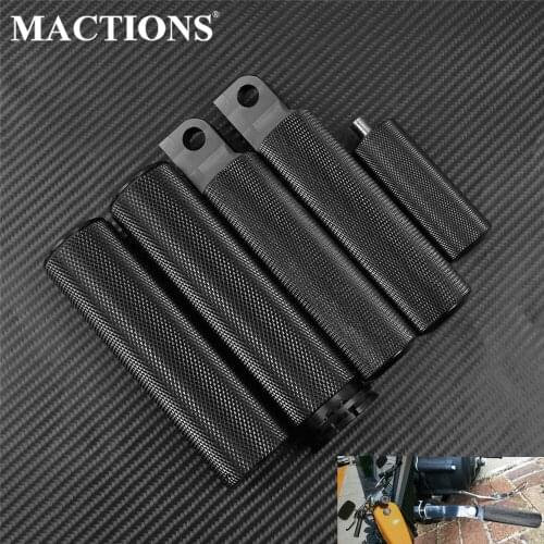 Motorcycle Black 25mm Handlebar Hand Grips Footrest Pedal Footpeg Shifter Nail Pegs For Harley Softail Touring Sportster XL Dyna