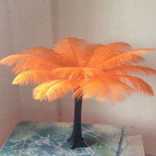 Wholesale 100pcs orange Ostrich Feathers 12-14 inches/30-35cm wedding party decorative ostrich feather hair South Africa