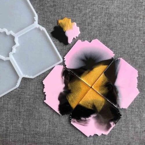 Coaster/Set/Coffee Cup Mat Silicone Mold UV Resin Table Decoration Mold Handmade Home Furnishing Decoration Decoration