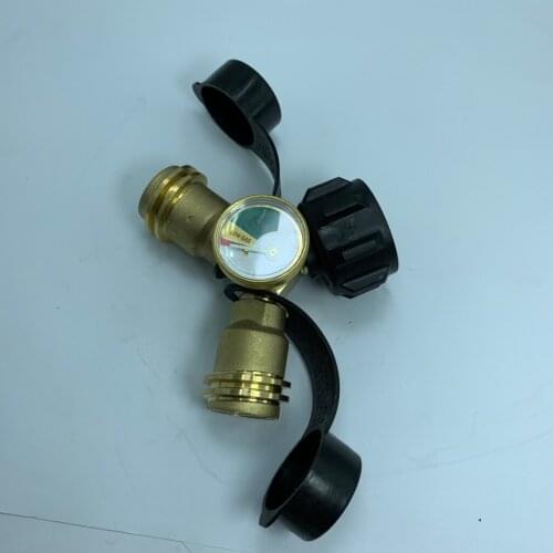 Propane Tank Adapter Connector Propane Gauge Y Shape 2 Way Quick Connect