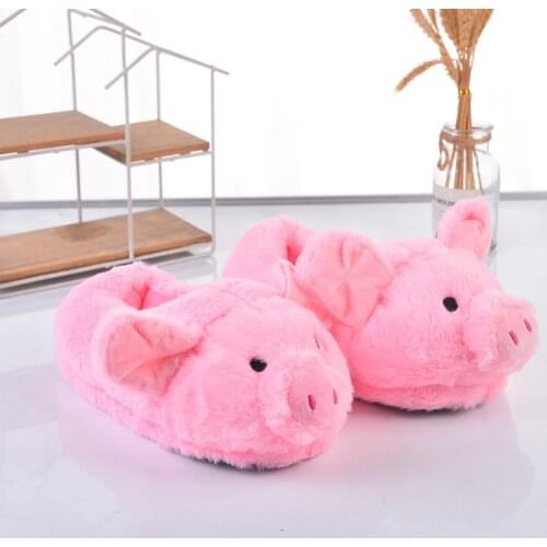 Cartoon Pig Funny Shoes Girls Lovely Indoor Slippers Ladies Home Shoes Fashion Plush Warm Slippers Women Winter Shoes