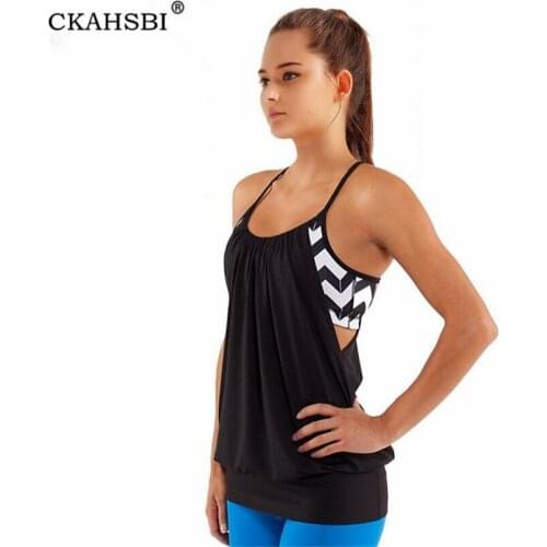 CKAHSBI Sports Shirts Yoga Top Vest Sleeveless Sport Shirt Women Running Gym Shirt Women Jerseys Fitness Yoga Shirt Tank Top