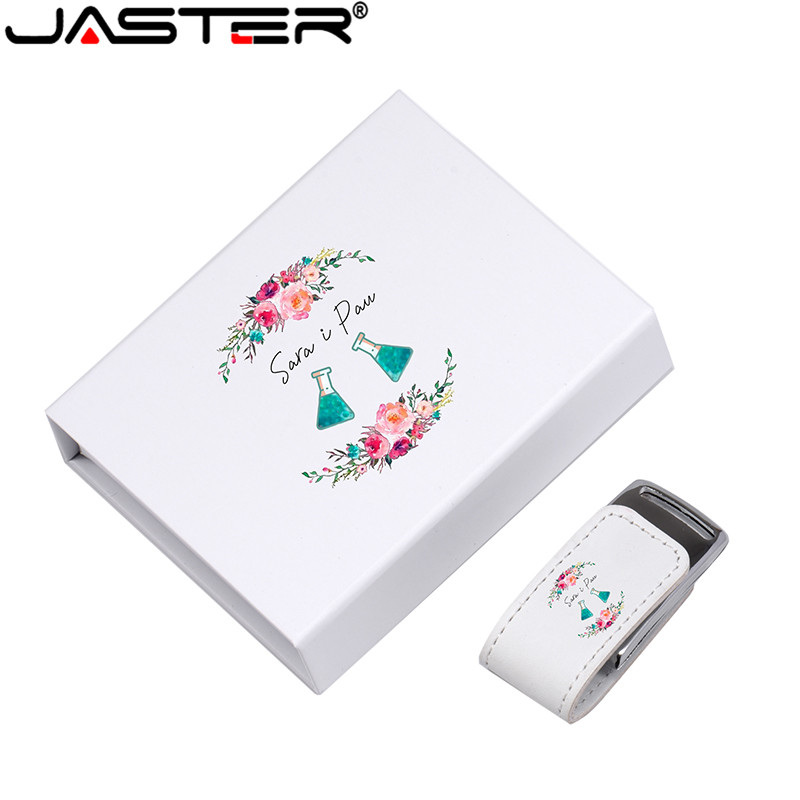 JASTER High Speed USB 2.0 Flash Drive With Design 16GB 32GB 64GB 128GB Wedding Photography Color Printing (5pcs Custom LOGO)