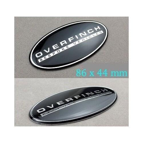 1X OVERFINCH BESPOKE VEHICLES Emblem Aluminum Sticker for Rover Defender Discovery Freelander Evoque Auto series