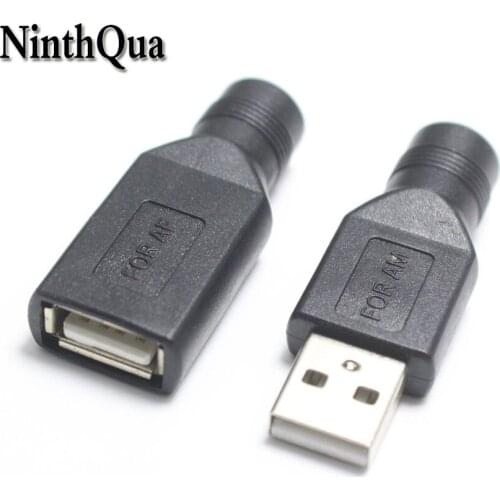 1pair 5.5*2.1mm Female jack to USB 2.0 Male Plug / Female jack 5V DC Power Plugs Connector Adapter Laptop