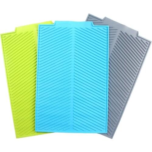 1pcs Silicone Square Dish Drying Mat Heat Resistant Tableware Coaster Non-slip Waterproof Table Pad Home Kitchen Accessories