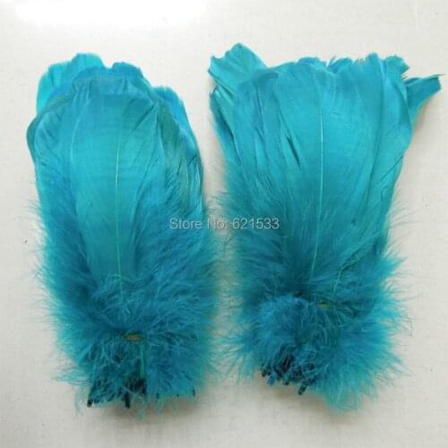 200pcs/lot French Blue Goose Nagoire Feathers, Loose Goose feathers,13-18cm long,craft feathers for masks