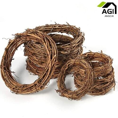 8 Pieces/lot Natural Grapevine Vine Branch Wreath Garland for DIY Craft Rattan Front Door Wall Hanging Holiday Party