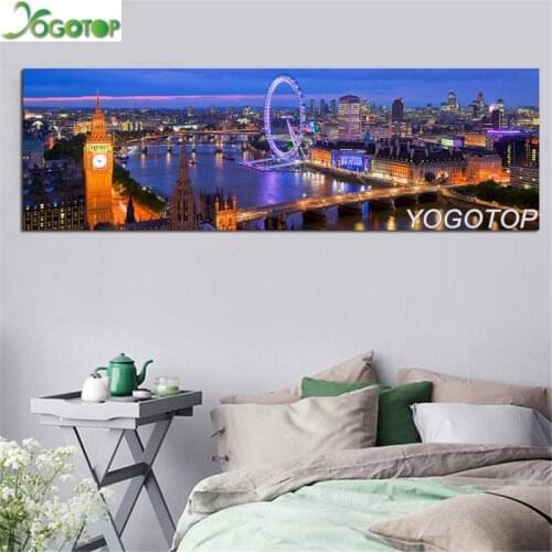 Large size Landscape diy 5d diamond painting full mosaic Diamond embroidery Night city Wedding Decor London Paris bridge YY2268