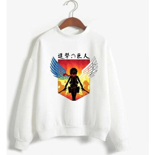 Anime Attack on Titan Mikasa Ackerman Pullover Hoodie Streetswear Tops