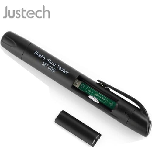 Justech Car LED Brake Fluid Tester Moisture Water Test Indicator Pen For DOT3 DOT4 Without Cable Connection Brake Fluid Tester