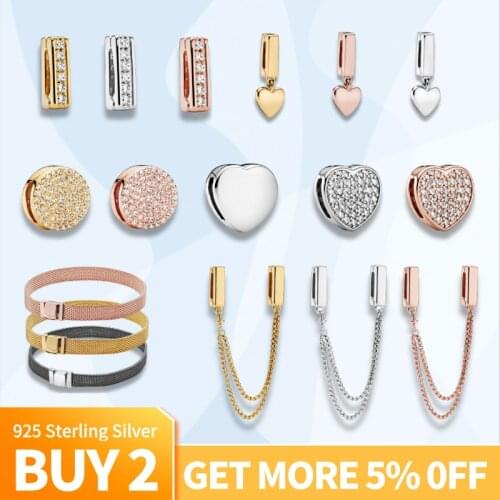 925 Sterling Sliver Love Heart Charms Beads Fit Original Pandora Bracelets For Women Collections Gift For DIY