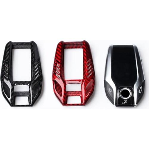 Carbon Fiber Key Shell Key Case Cover For BMW 5 series I12 G12 G11 G20 G30 Car Accessories Styling