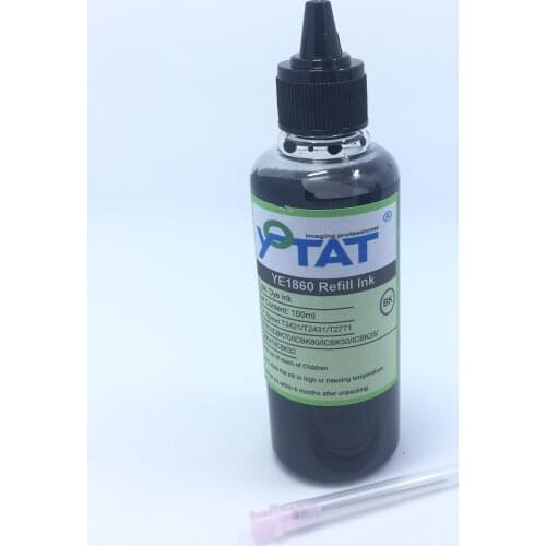 YOTAT 100ml Refill Dye Ink Compatible for Epson T2421 T2431 T2771 T2781 ICBK70 ICBK80 ICBK50 ICBK35 ICBK47 ICBK32