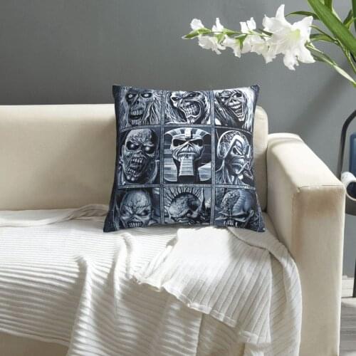 Heavy Metal pattern print Cushion Cover Decorative Pillowcase Chair Seat Square Car Pillow Cover Home Living Textile