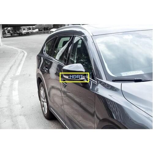 For Mazda CX-8 CX8 2018 2019 2pcs ABS chrome plated rear view mirror with plated top trim molding frame car styling