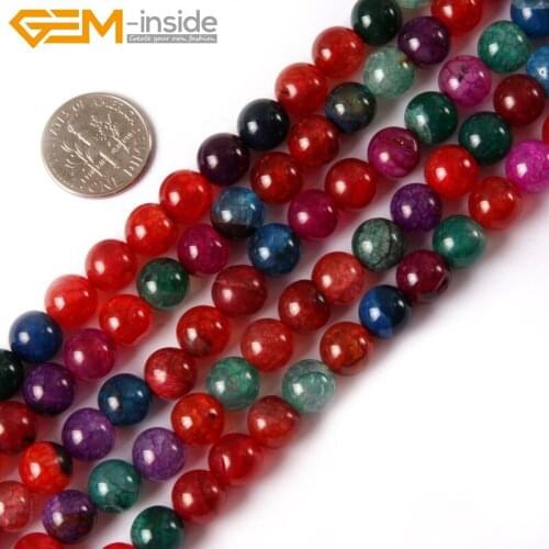 Gem-inside 6-10mm Round Faceted Sardonyx Beads Mixed Agates Stone Beads Assortmen For Jewelry Making 15inches DIY